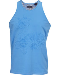 Tedford Floral Tank: Blue