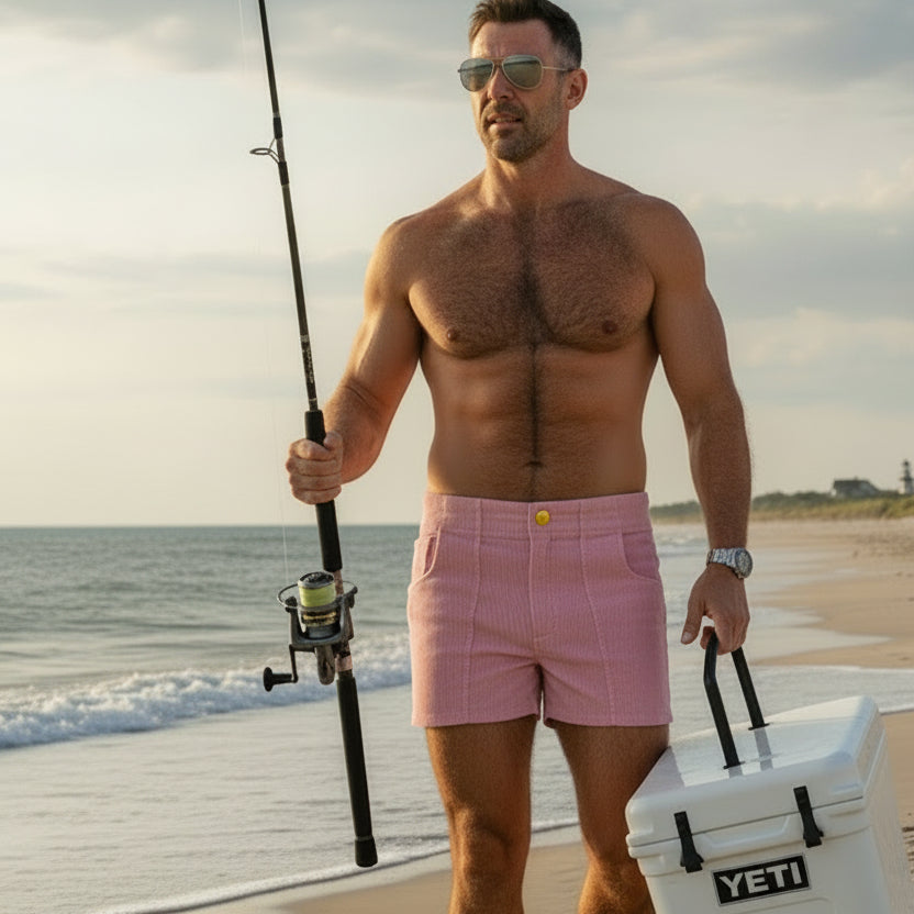 Stretch Corduroy Short: Pink