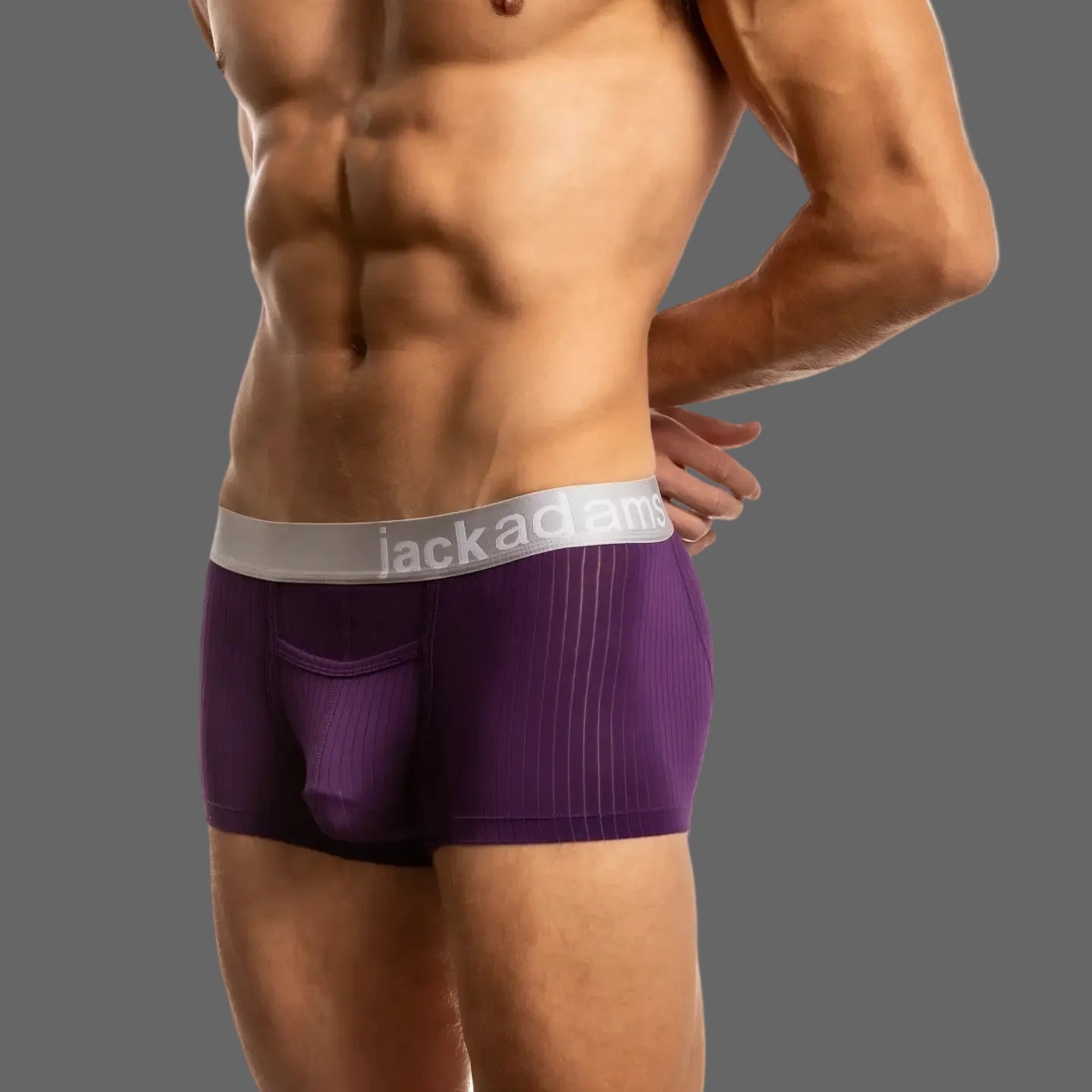 Wide Ribbed Modal Trunk: Purple