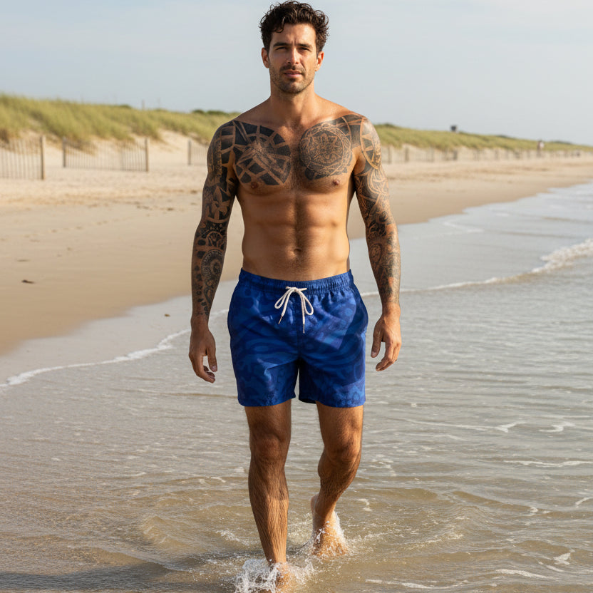 Rapture Swim Trunk: Blue