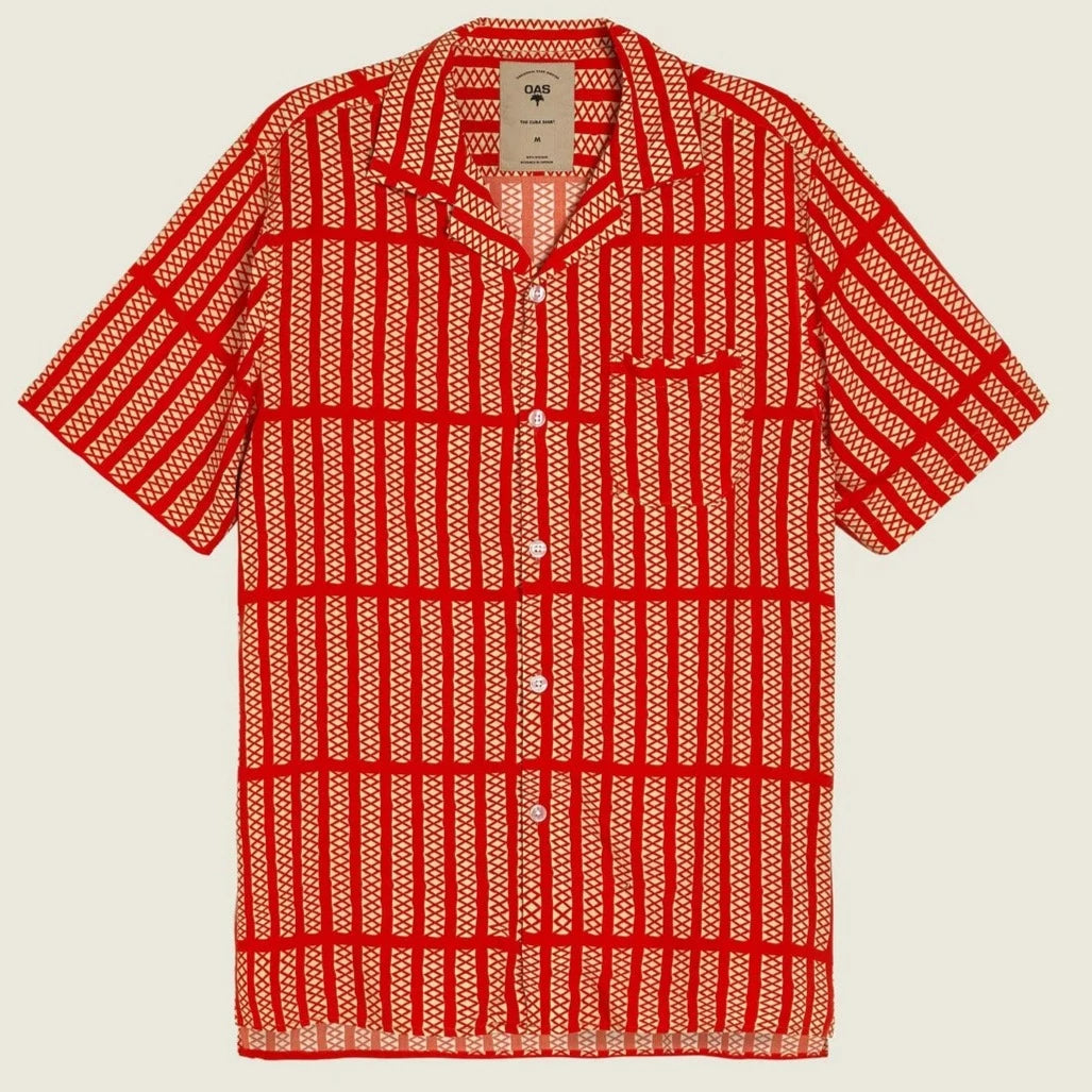 Railway Shirt S/S: Red & Yellow