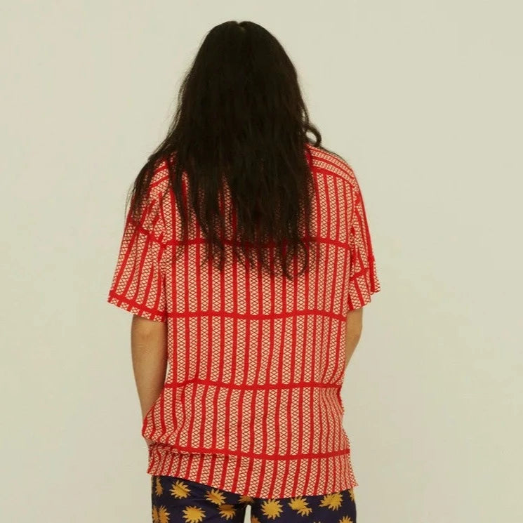 Railway Shirt S/S: Red & Yellow