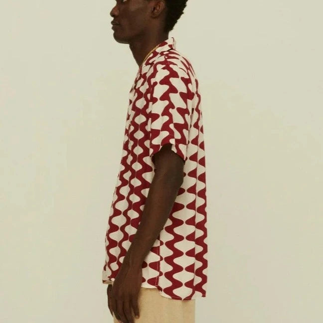 Big Lauda Shirt S/S: Rusty Red & Cream