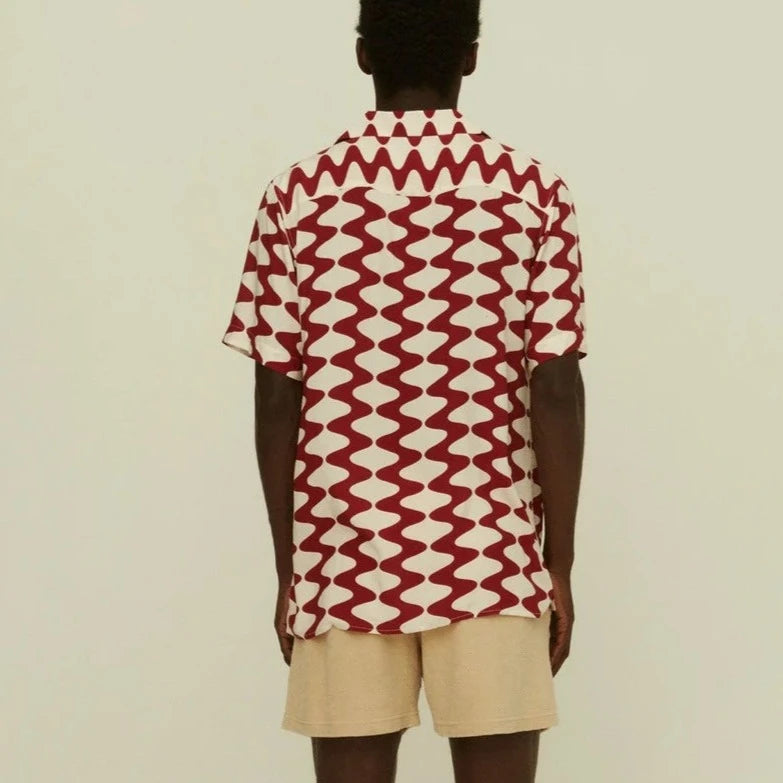 Big Lauda Shirt S/S: Rusty Red & Cream