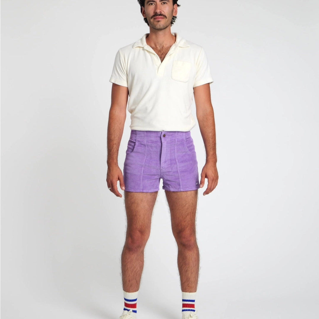 Stretch Corduroy Short: Purple