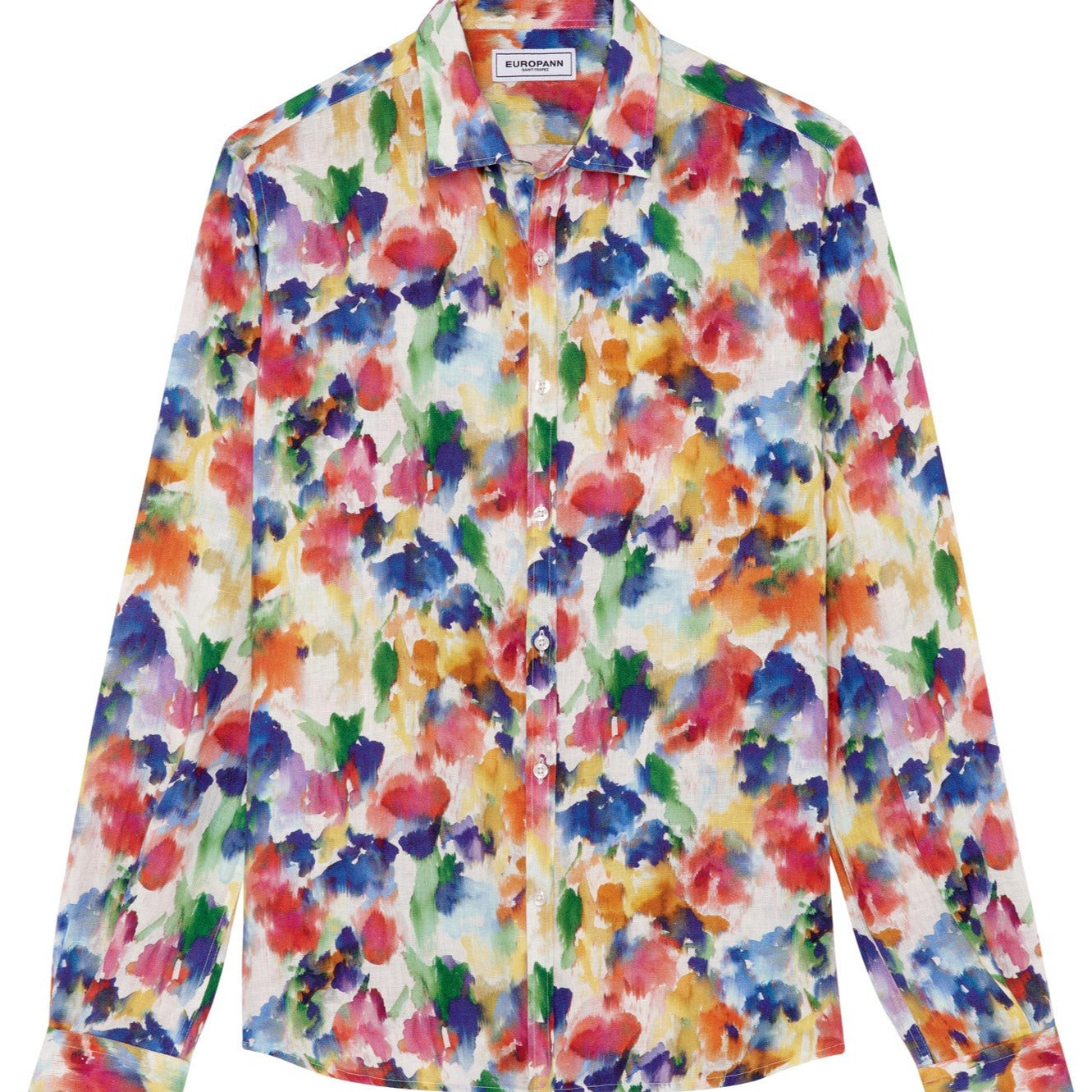 Bombay Paint Print Linen Shirt L/S: Multi