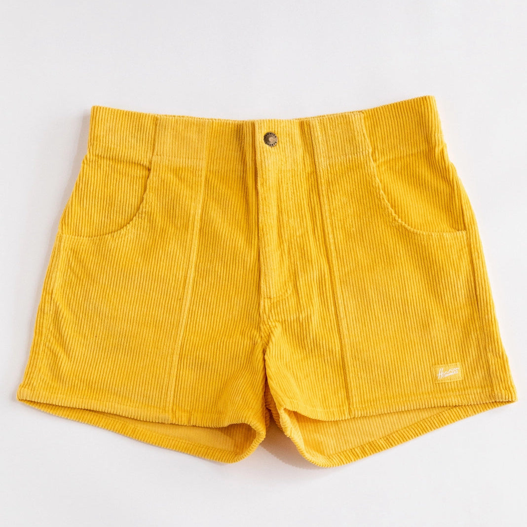 Stretch Corduroy Short: Yellow