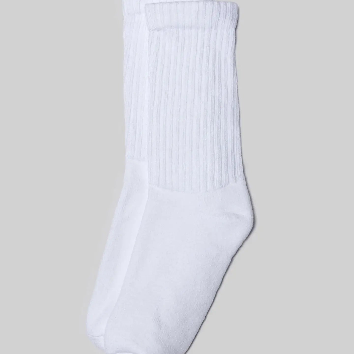 Solids Crew Sock: White