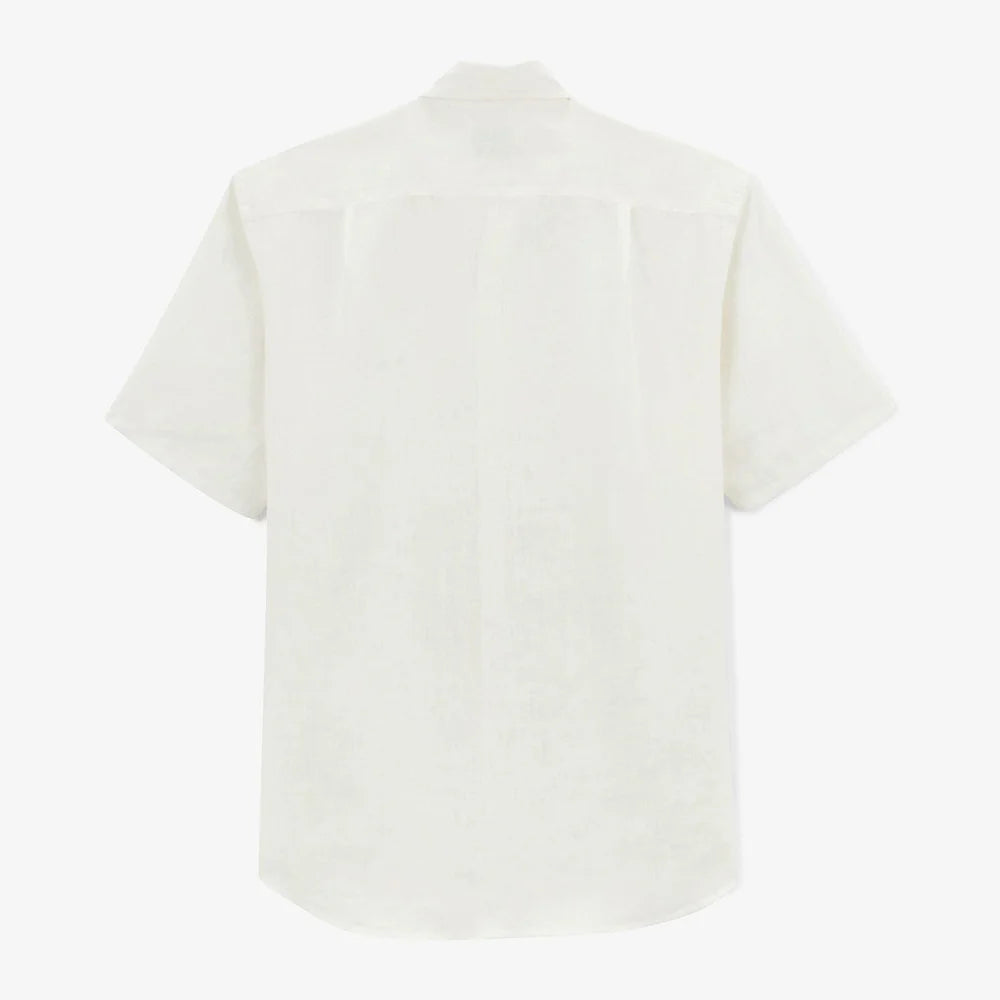 Solid Linen Shirt S/S: White