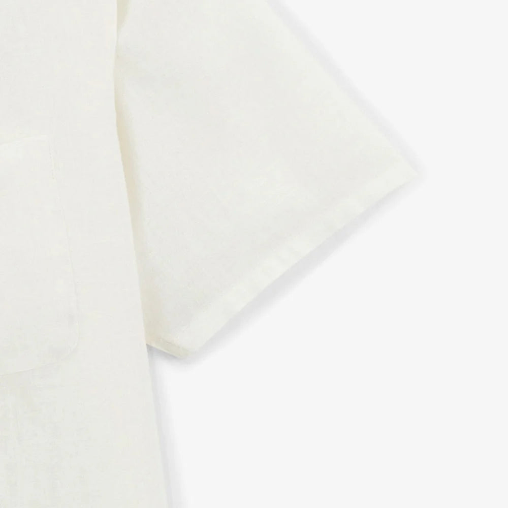 Solid Linen Shirt S/S: White
