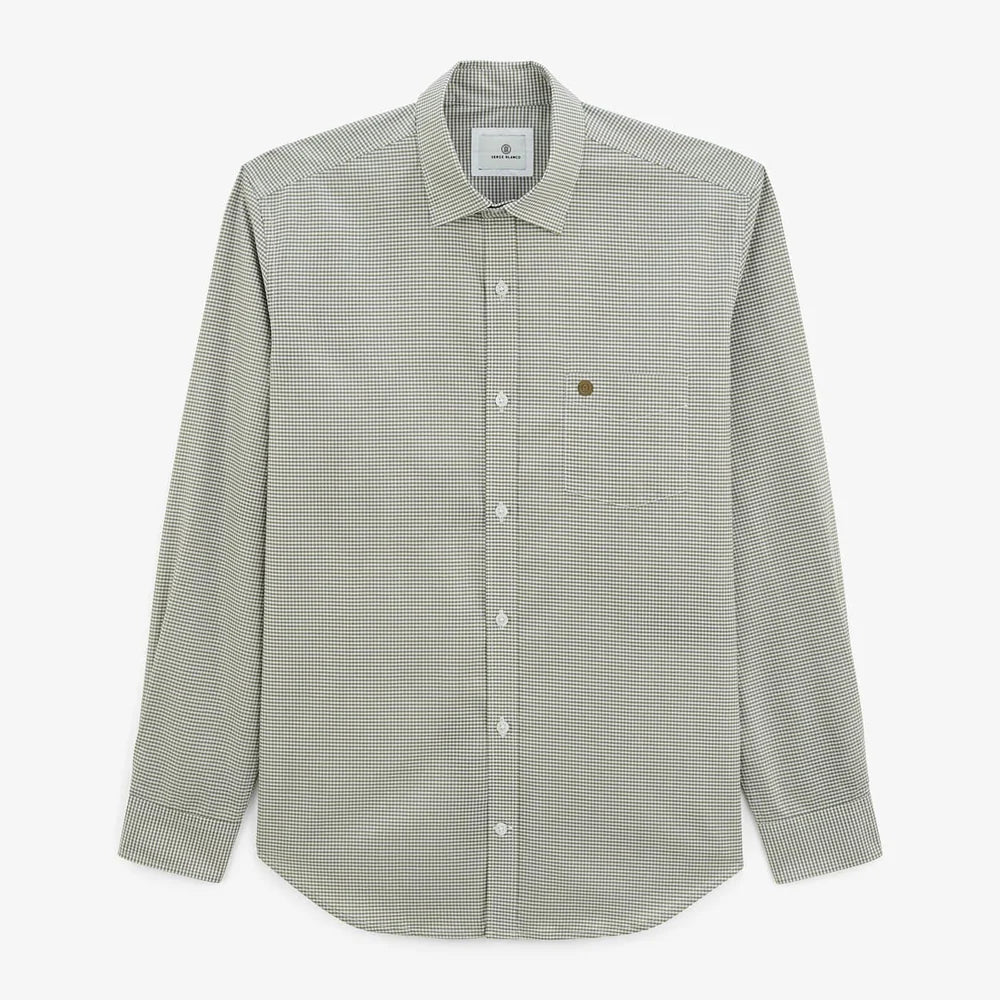 Gingham Check Clement Shirt L/S: Teak