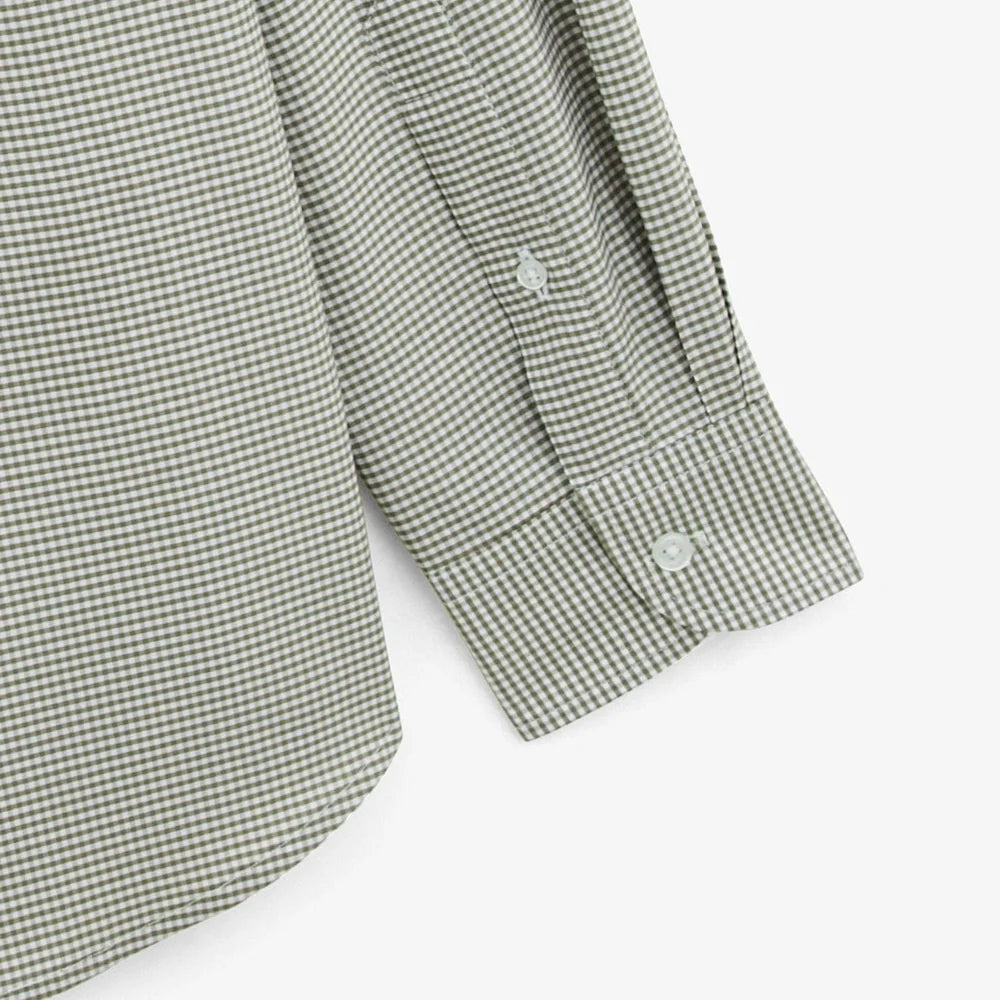 Gingham Check Clement Shirt L/S: Teak