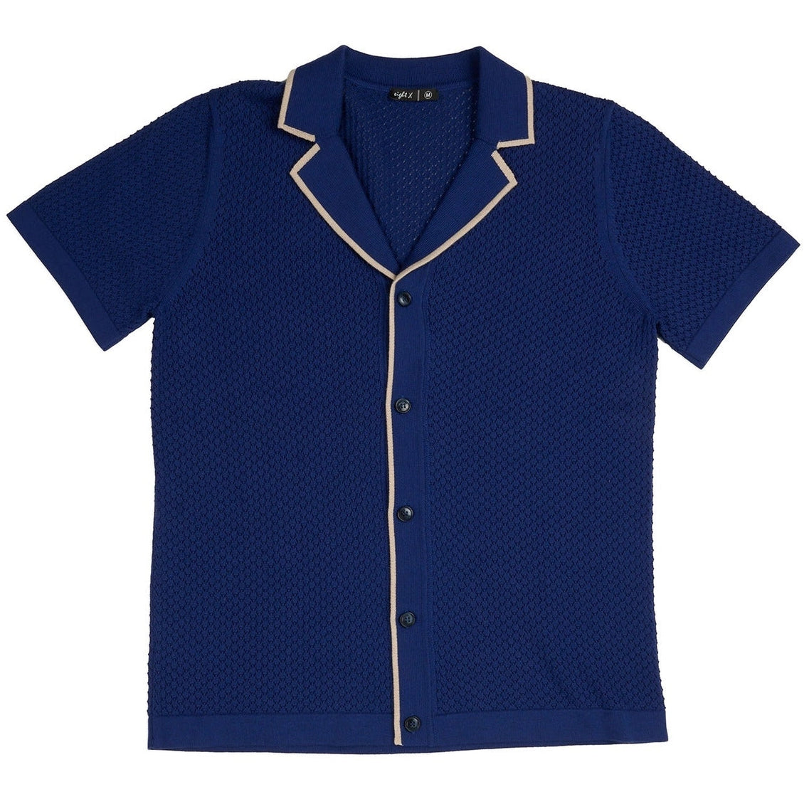 Crochet Shirt S/S: Blue