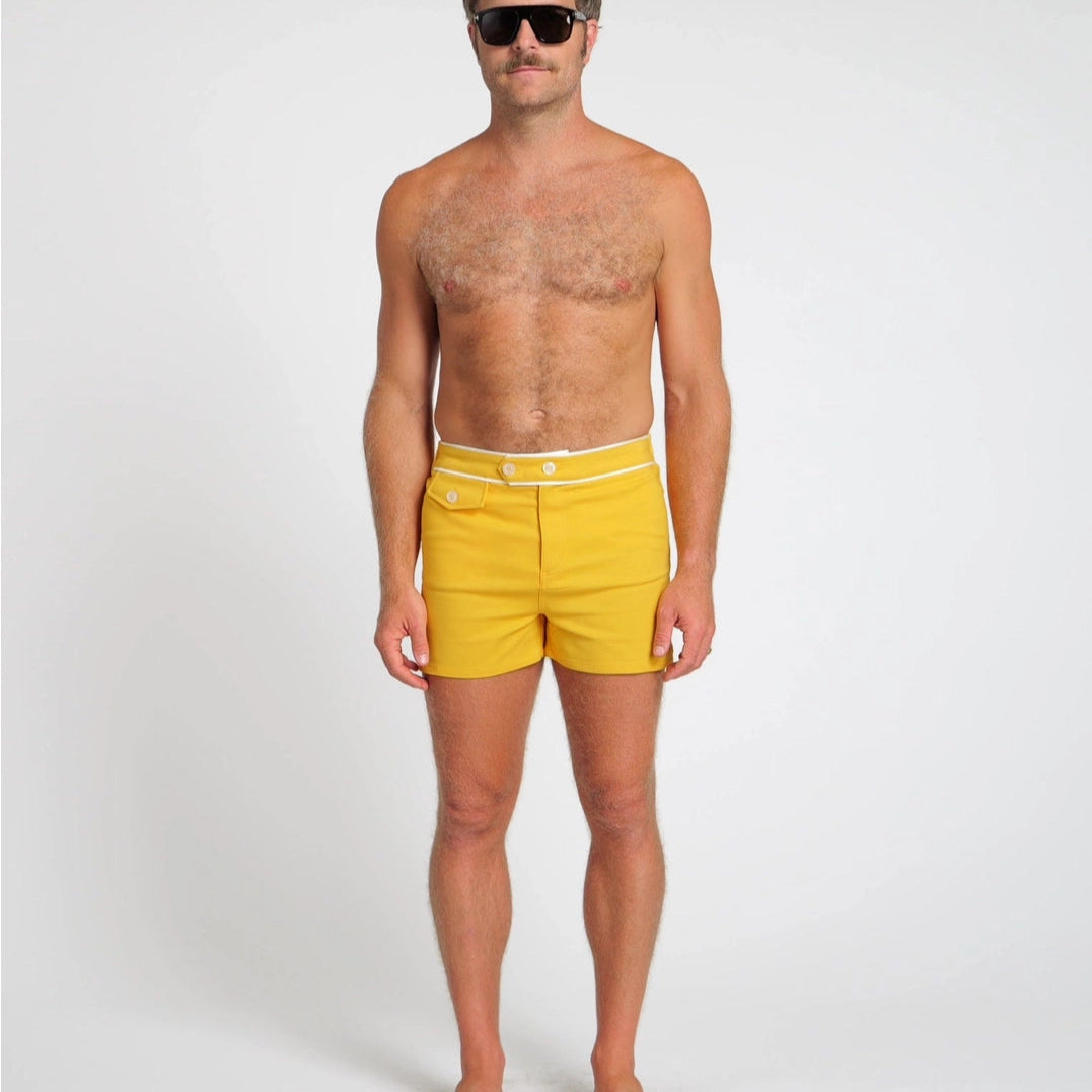 Cabana Swim Trunk: Gold
