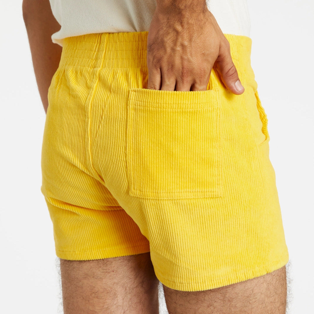 Stretch Corduroy Short: Yellow