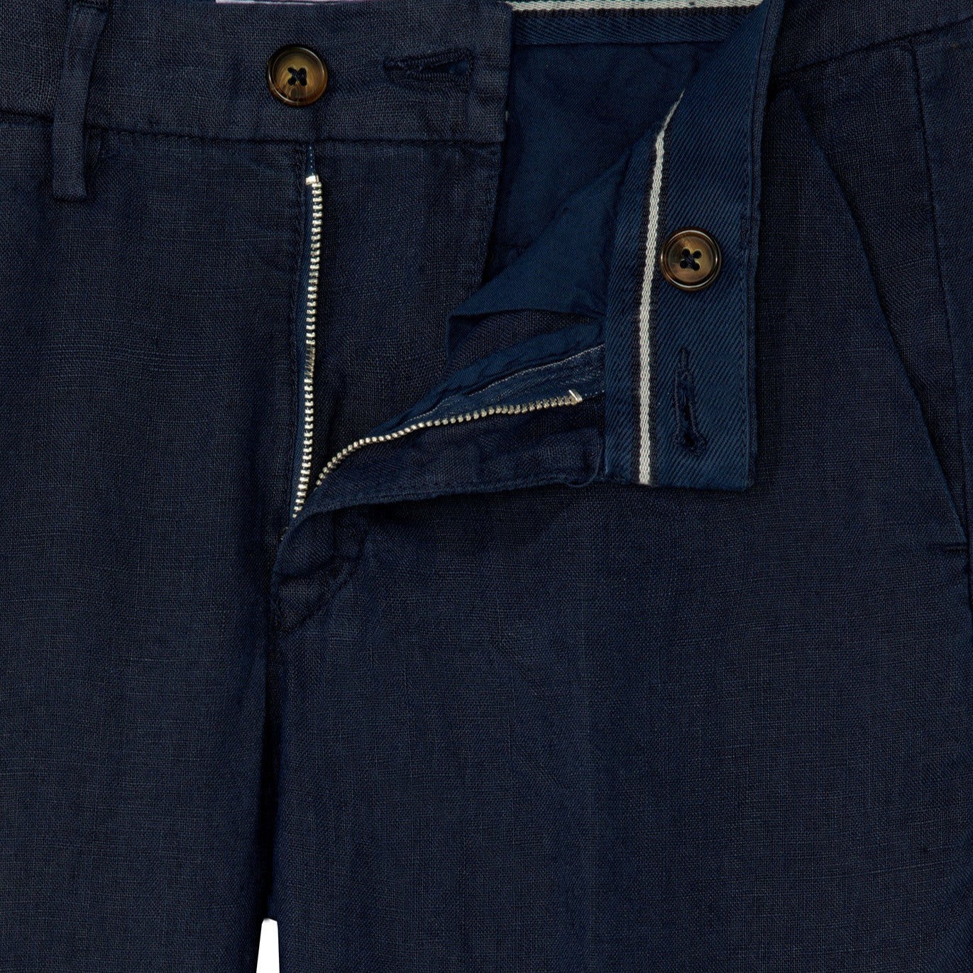 Linen Dylan Pant: Navy Blue