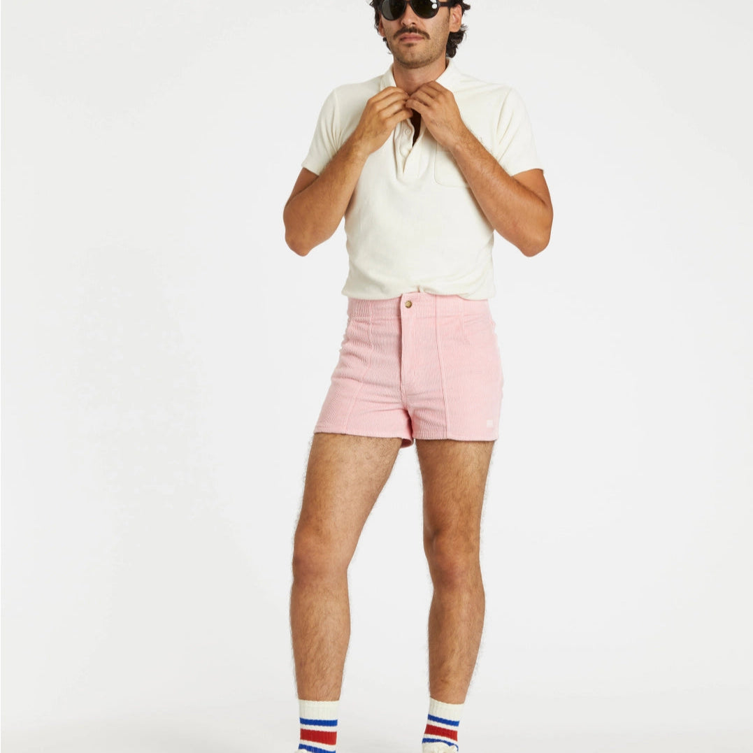 Stretch Corduroy Short: Pink