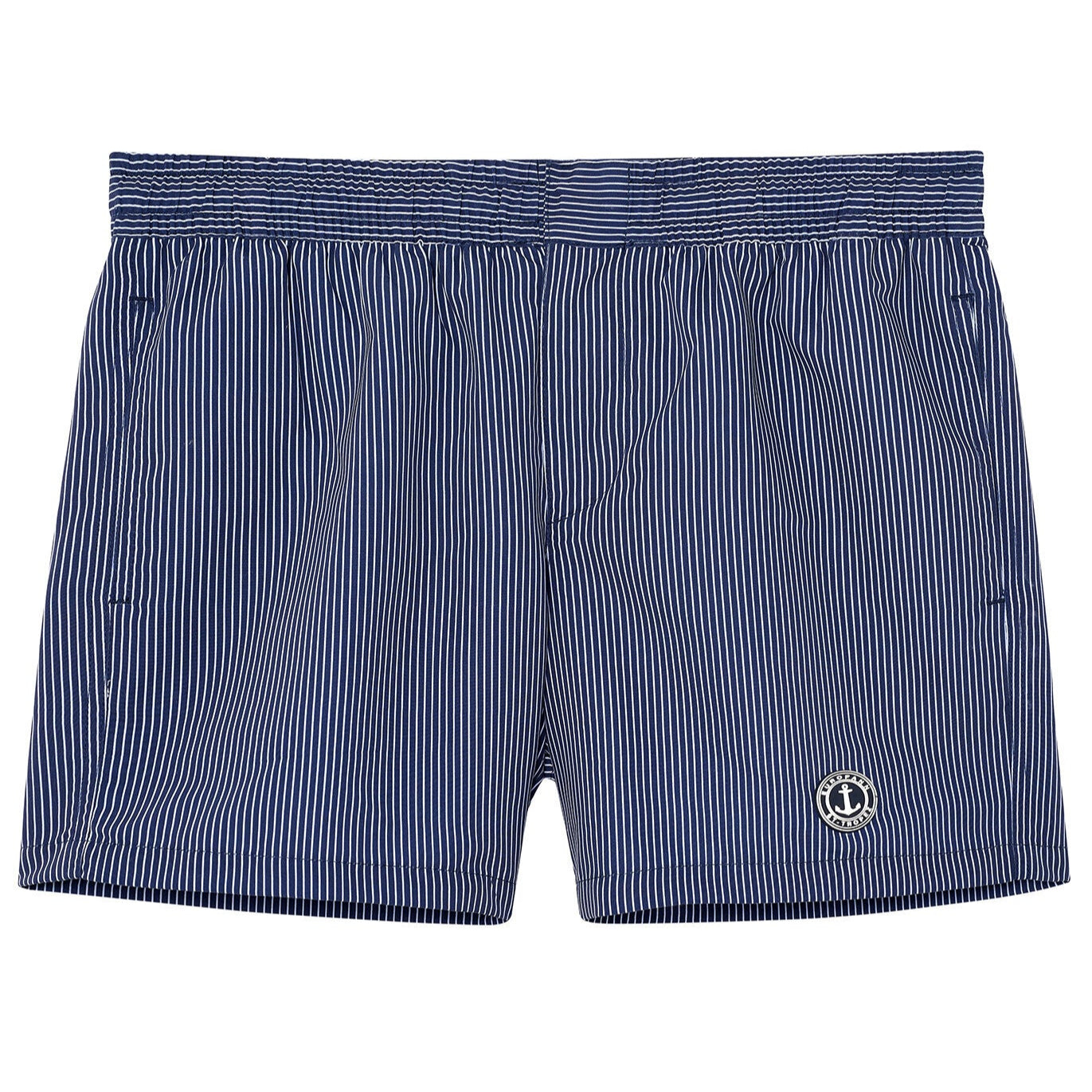 Striped Court ELVIS Swim: Navy