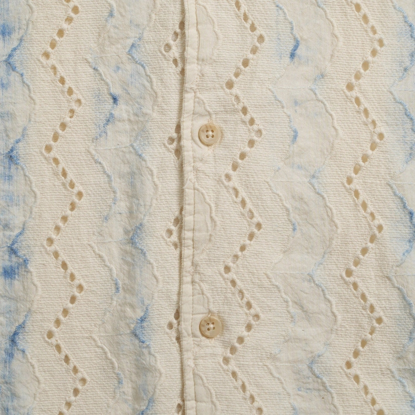 Laguna Perforated Shirt S/S: Natural