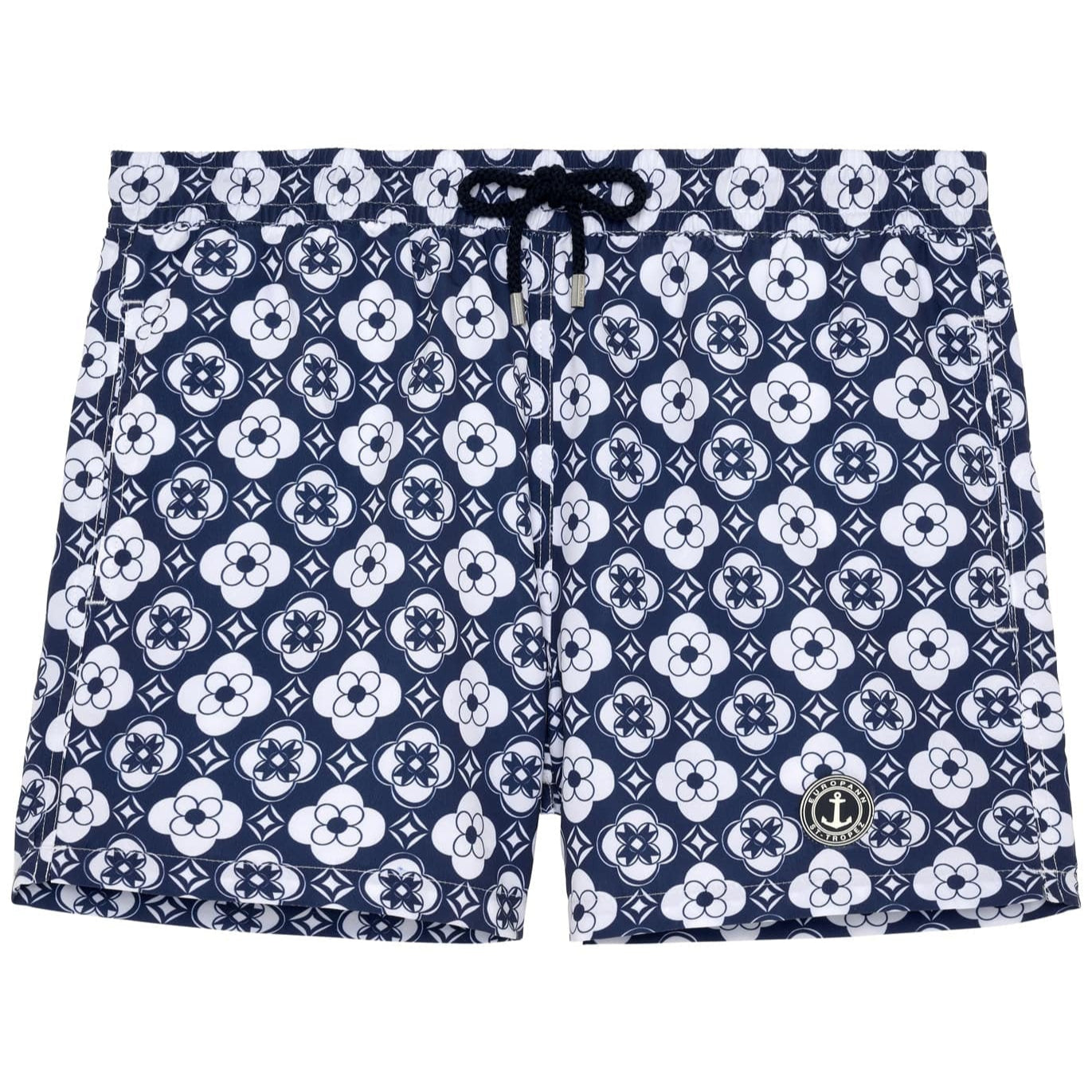 Geometric Print FLORES Swim: Dark Navy