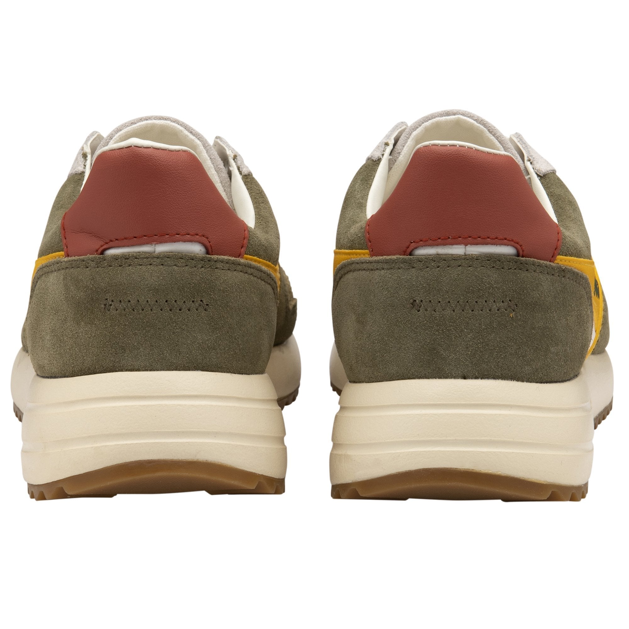 Chicago Jogger Sneaker: Off White/ Khaki/ Sun