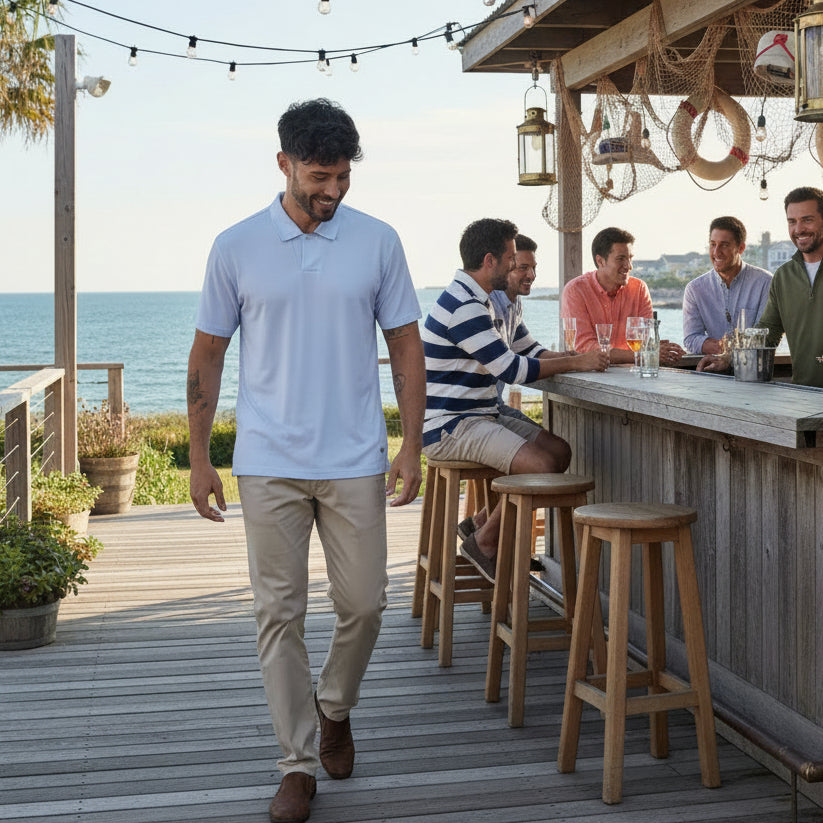 Hills Polo S/S: Sky Blue