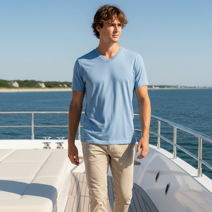 Victor V-Neck S/S: Blue