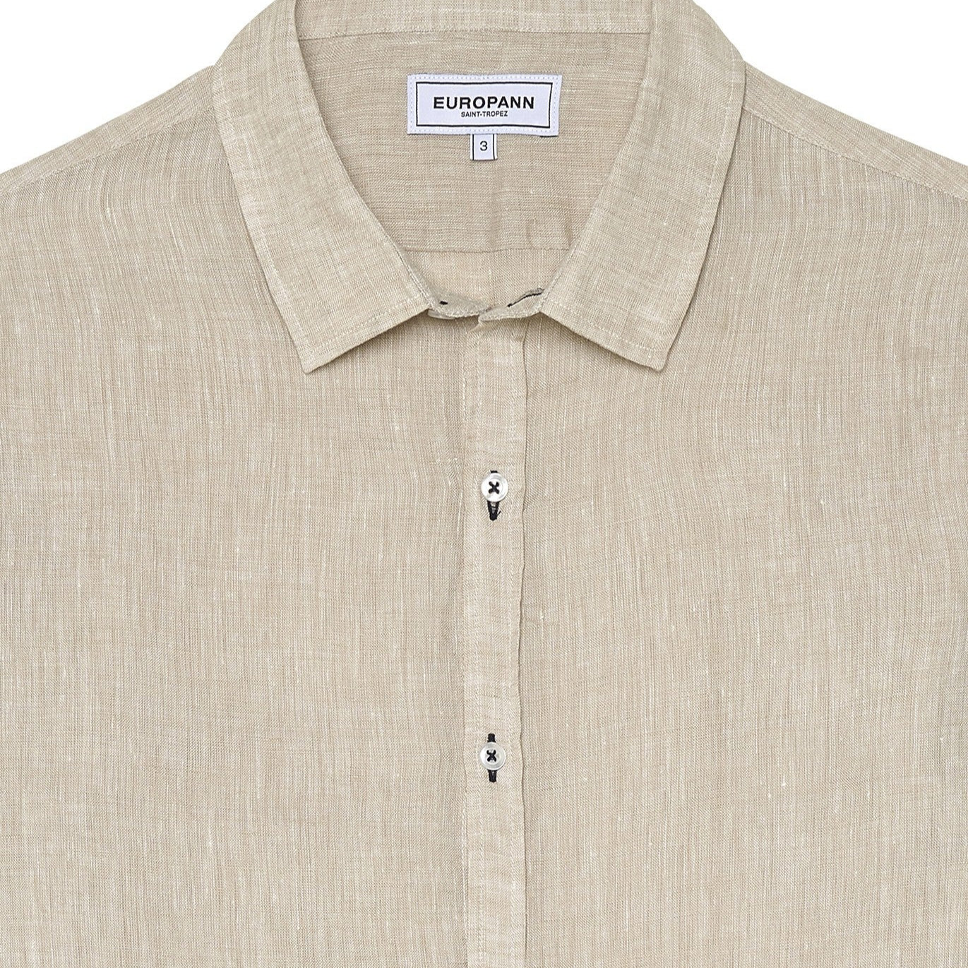 Linen Jonas Shirt L/S: Beige