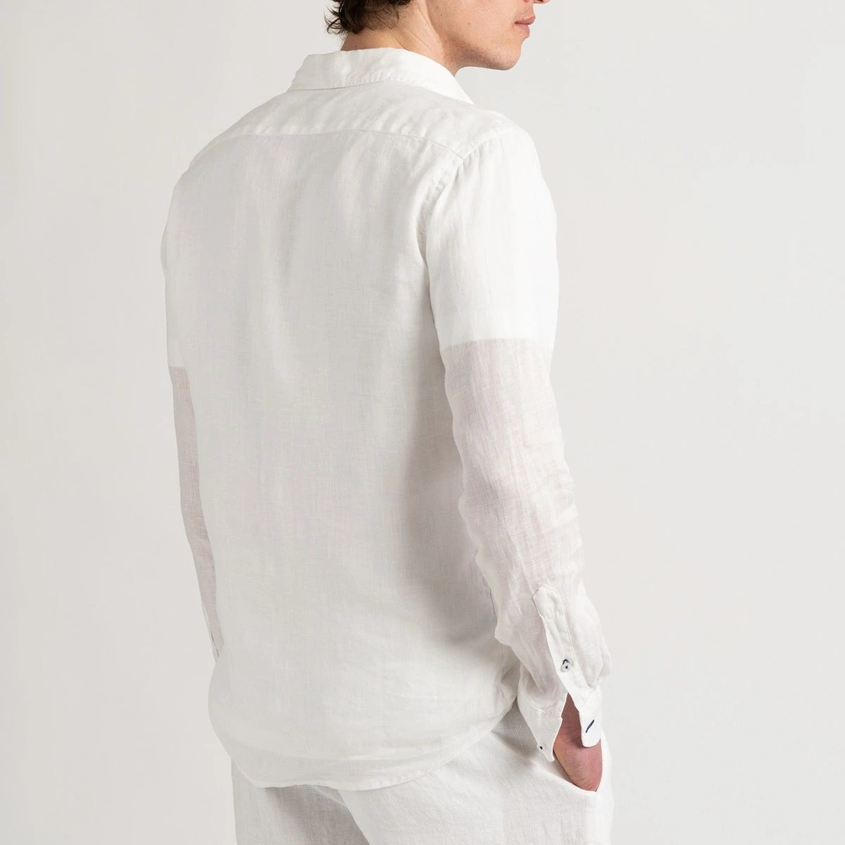 Linen Jonas Shirt L/S: White
