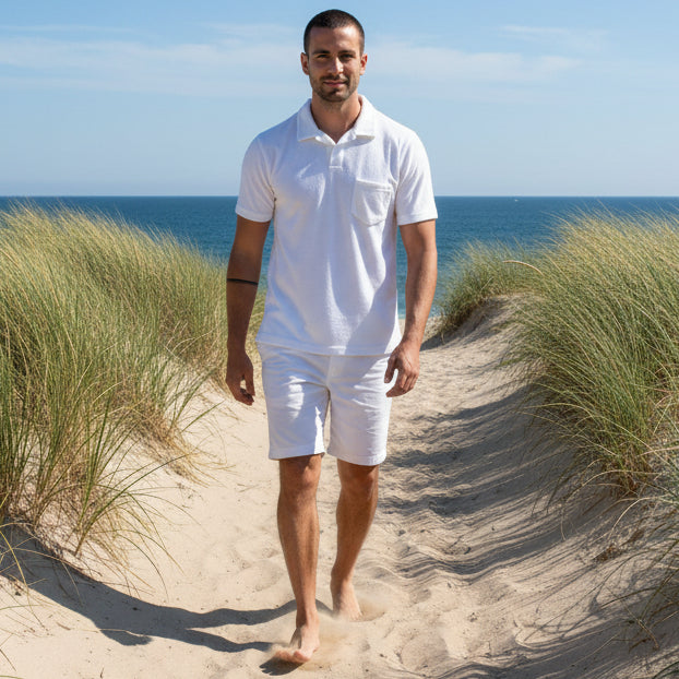 Terry Mitch Polo S/S: White
