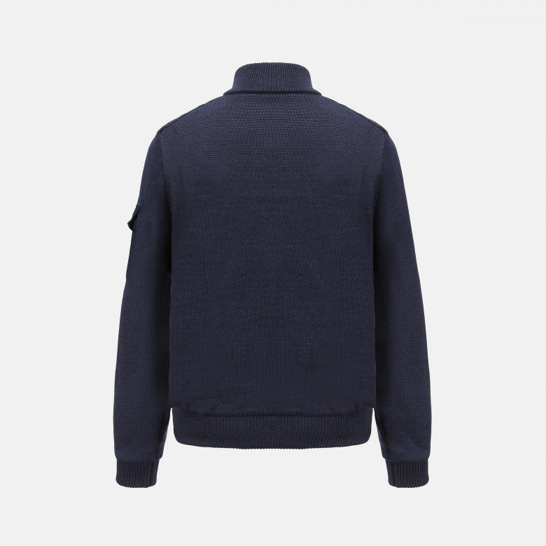 Alfred Knit Jacket L/S: Dark Navy