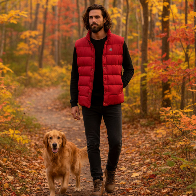 Puffer Vest: Red