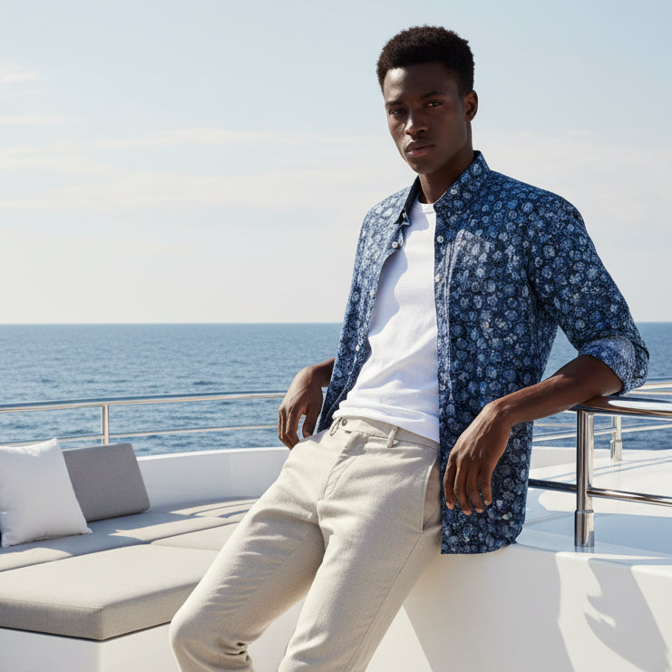 Bloom Diversity Print Shirt L/S: Storm