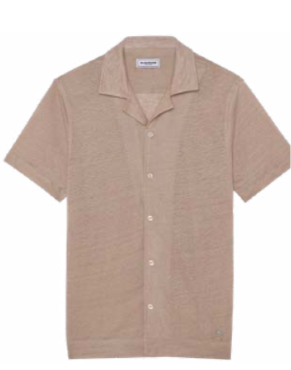 Linen Maupiti Shirt S/S: Taupe