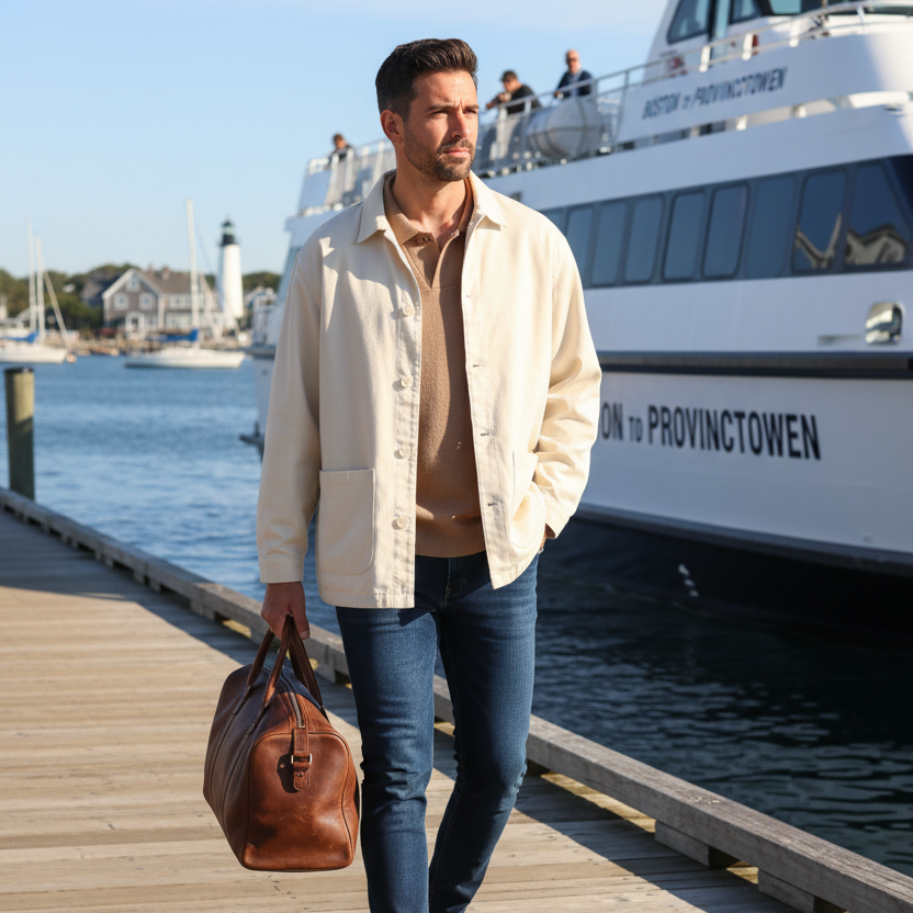 Jorge Denim Blazer: White