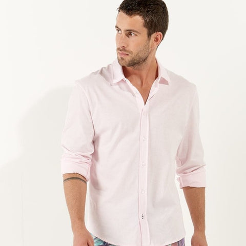 Stuart Jersey Shirt L/S: Pink