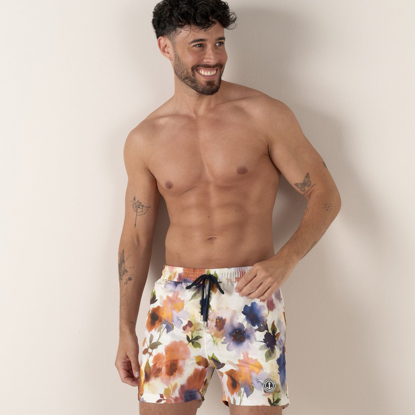 Floral Print VALMER Swim: Orange