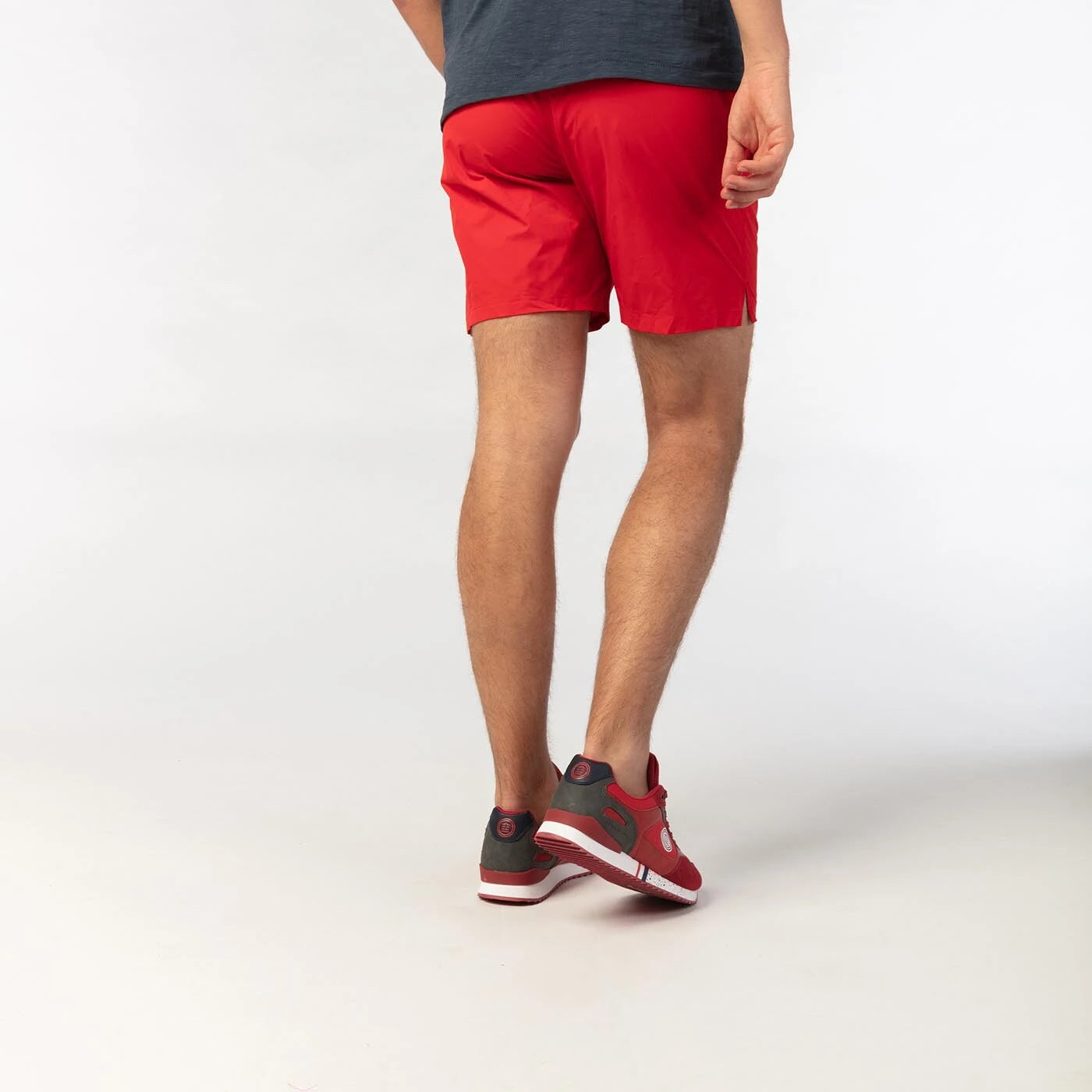 Solid Swim Short: Red