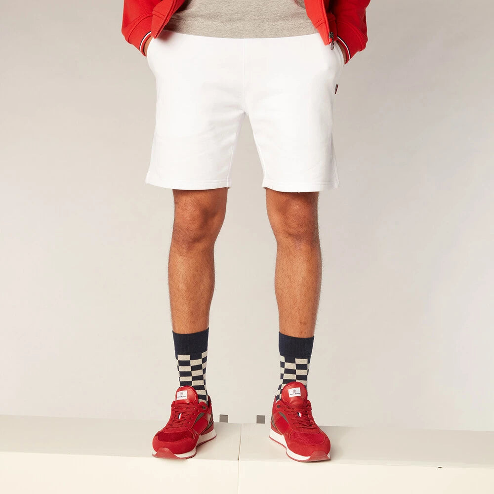 "PLAY" Jogger Short: White