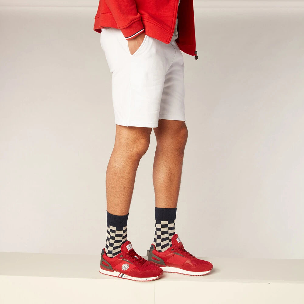 "PLAY" Jogger Short: White