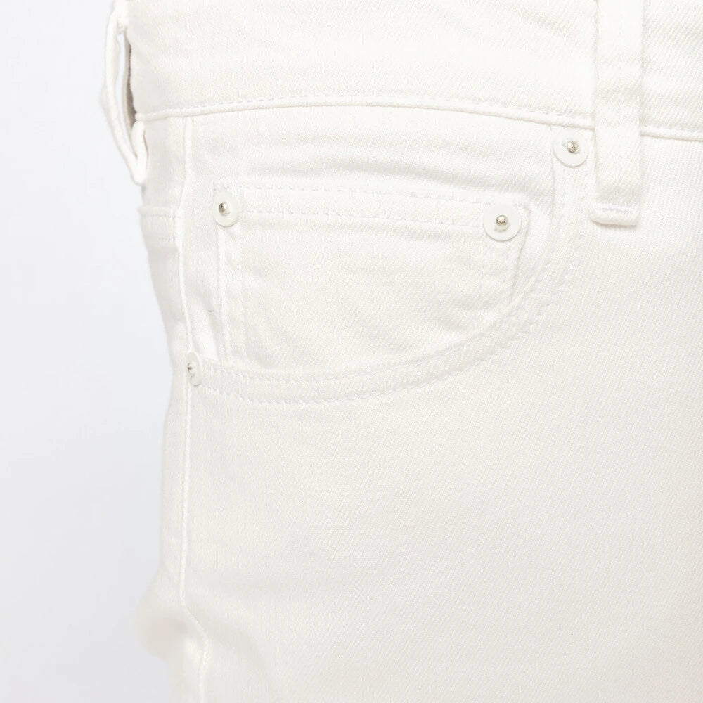 Tapered Denim Jean: White