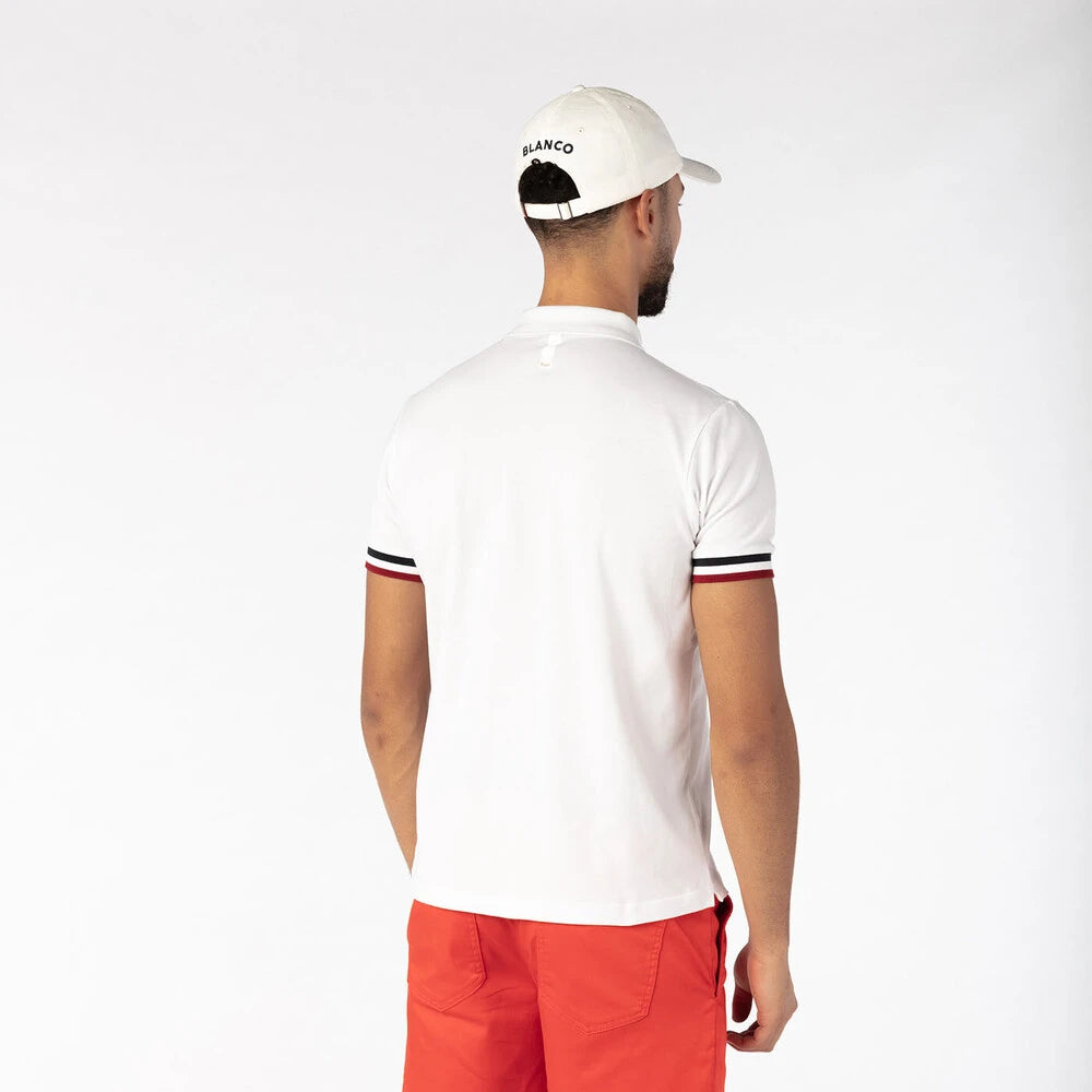 "PLAY" Stretch Polo S/S: White