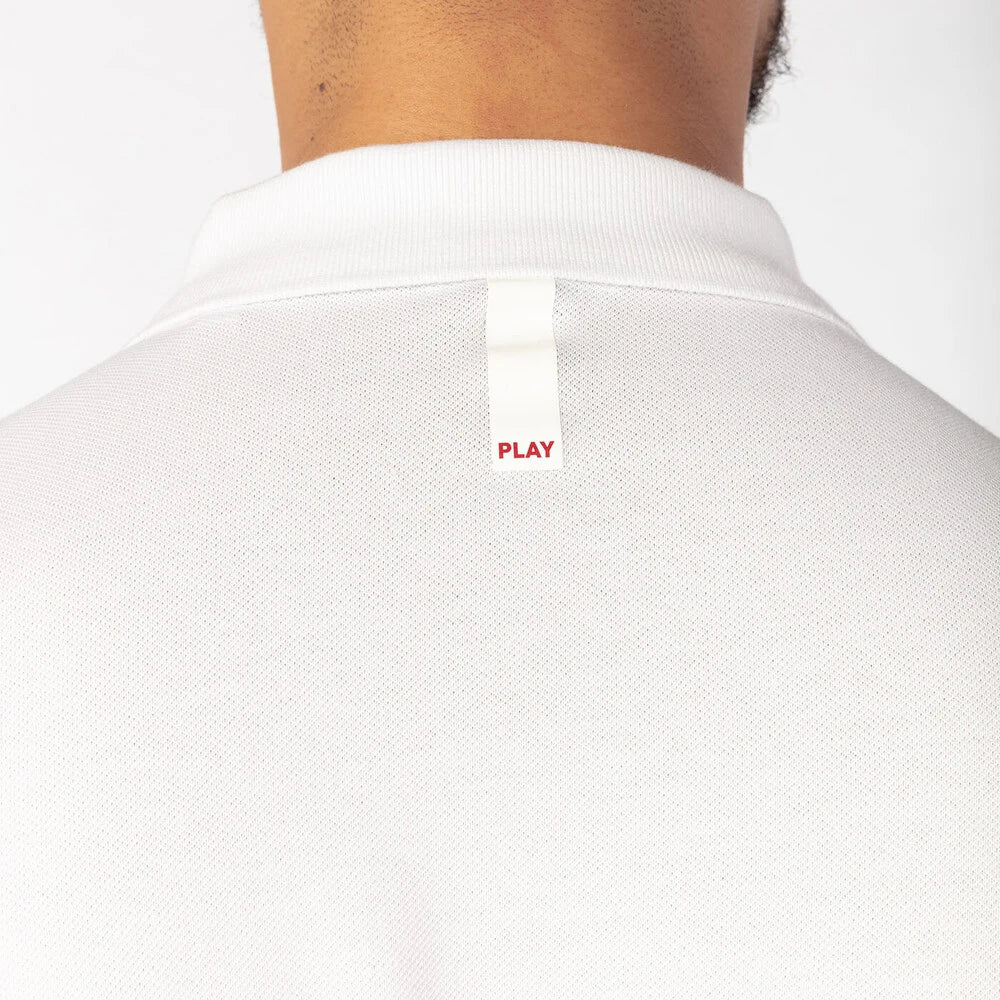 "PLAY" Stretch Polo S/S: White