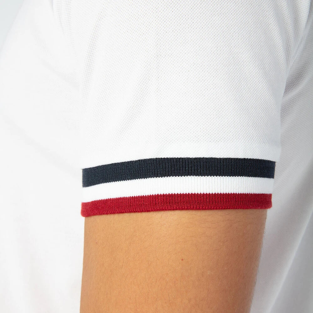 "PLAY" Stretch Polo S/S: White