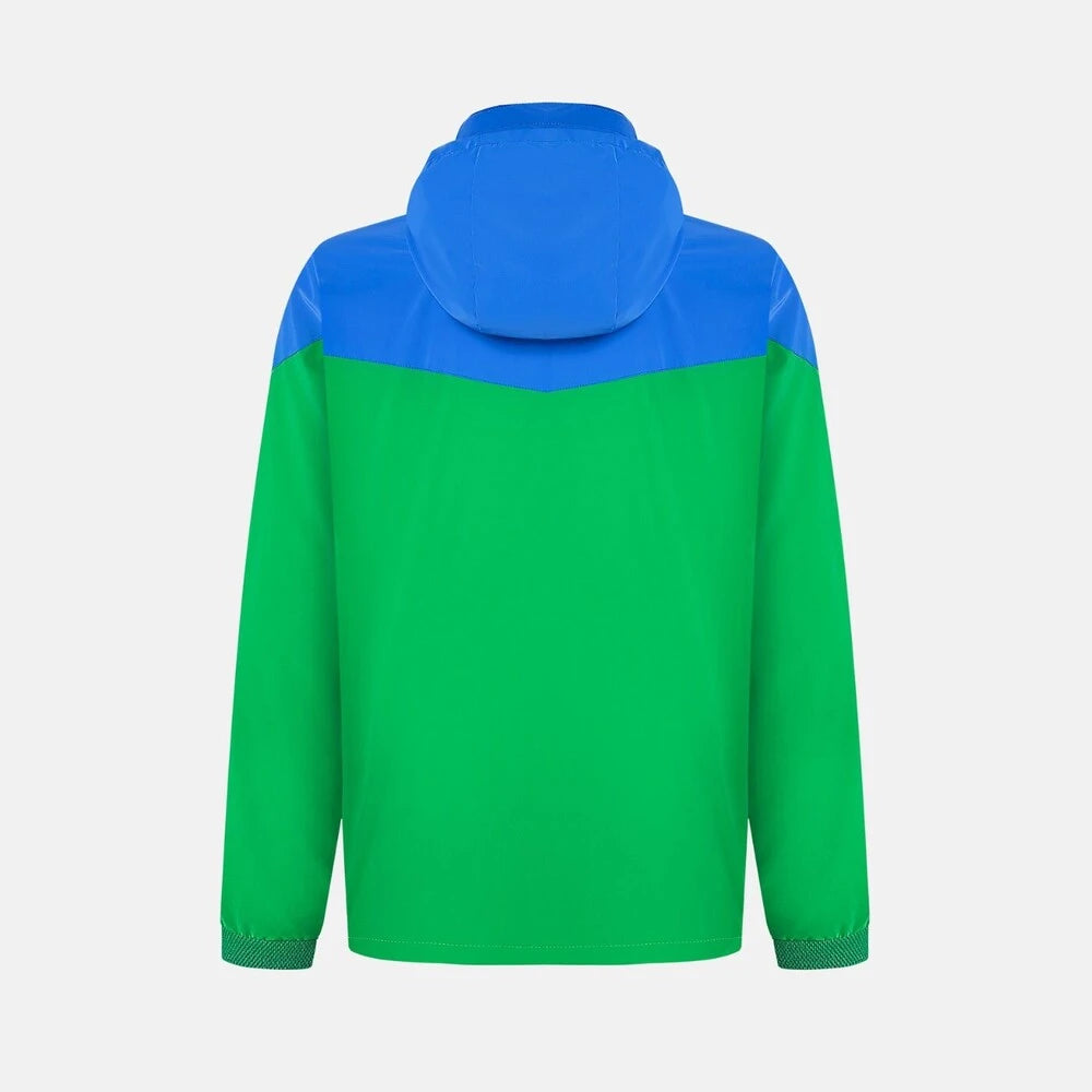 "PLAY" Windbreaker: Field Green & Royal