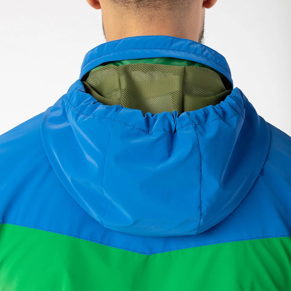 "PLAY" Windbreaker: Field Green & Royal