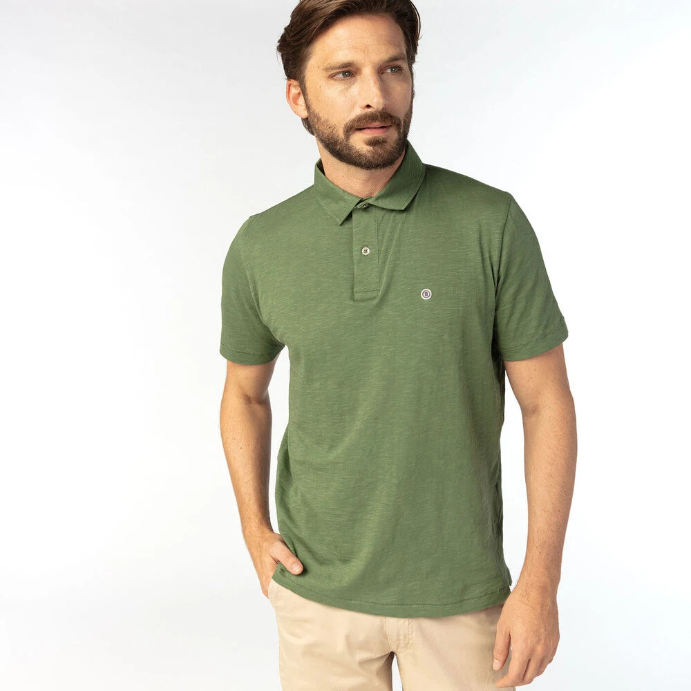 Jersey Slub Polo S/S: Militaire