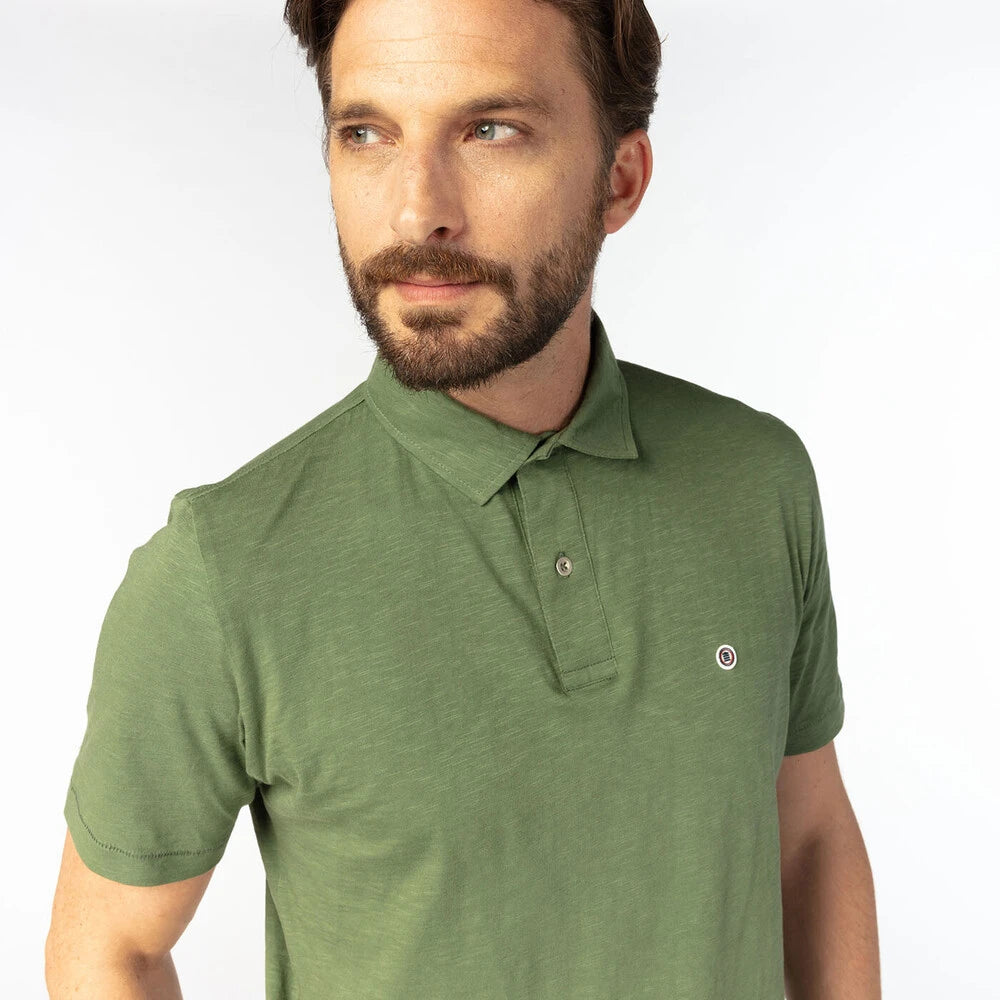 Jersey Slub Polo S/S: Militaire