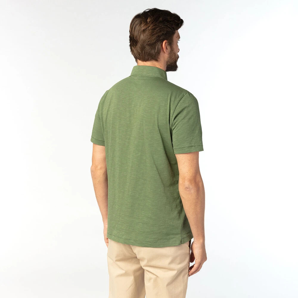 Jersey Slub Polo S/S: Militaire