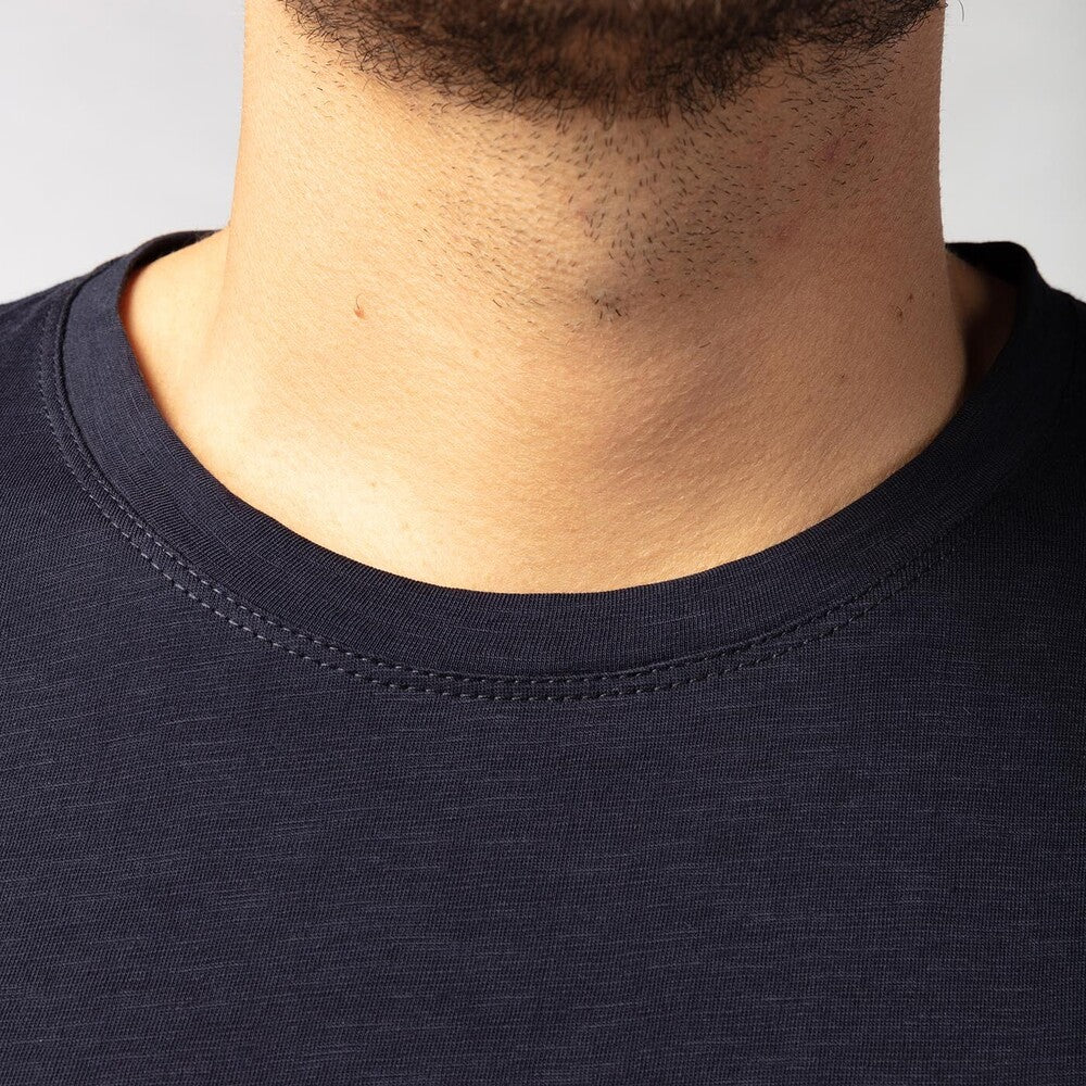 Pocket Crew Neck Slub Tee S/S: Dk Navy